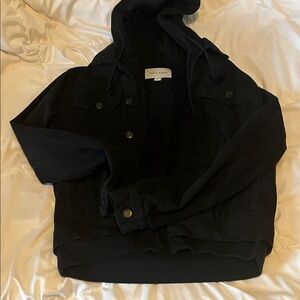 Sun + Stone Black Hooded Jacket